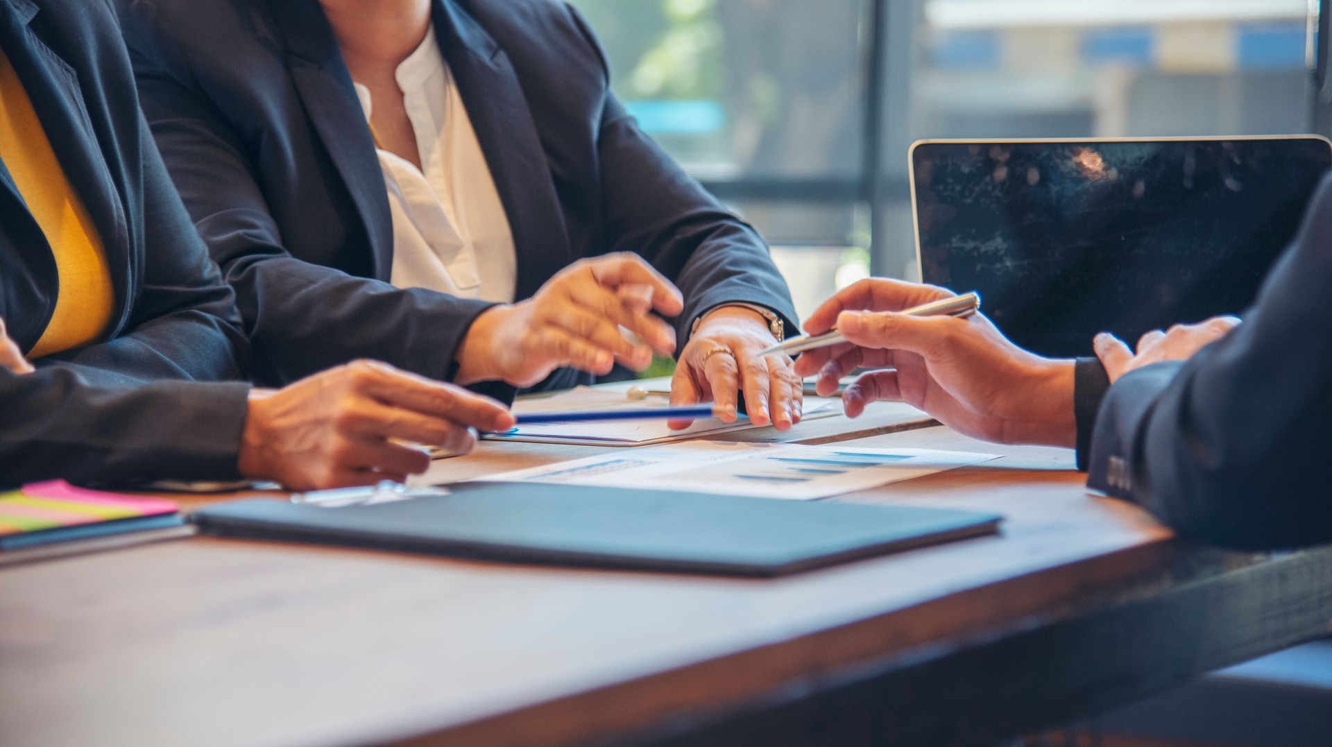 Success collaboration. Trustworthy meeting business concept. Internal controls audit risk assessment for local governments, audit findings, internal control policies and procedures, audit defense.  